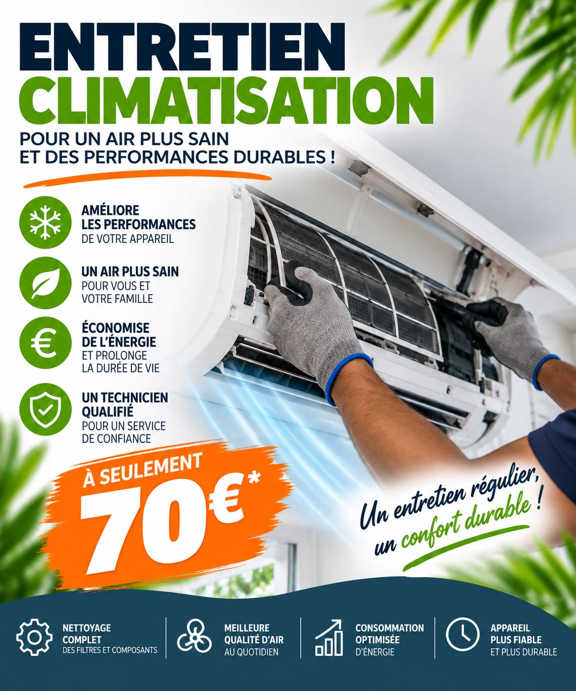 Entretien climatisation Martinique à partir de 70€ : un air plus sain et des performances durables